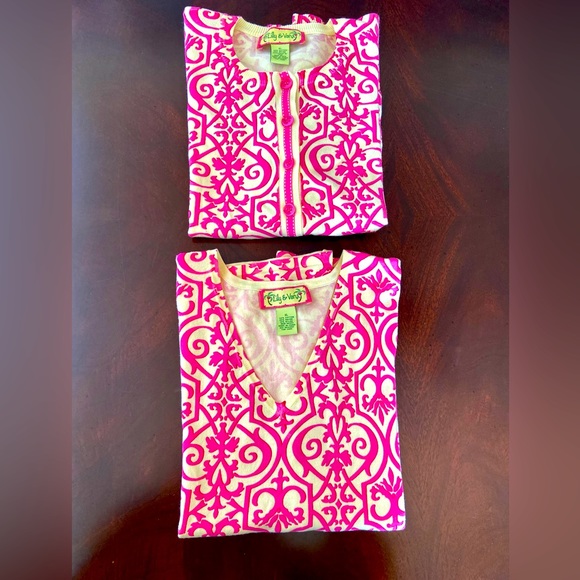 Lilly&Van set of Pink/Off White Long 3/4 Sleeve Cardigan&Vneck sleeveless Top XL - Picture 11 of 11